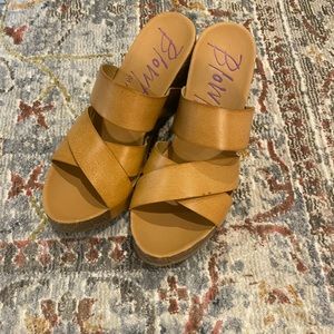 Blowfish Malibu Tan Wedge Sandals